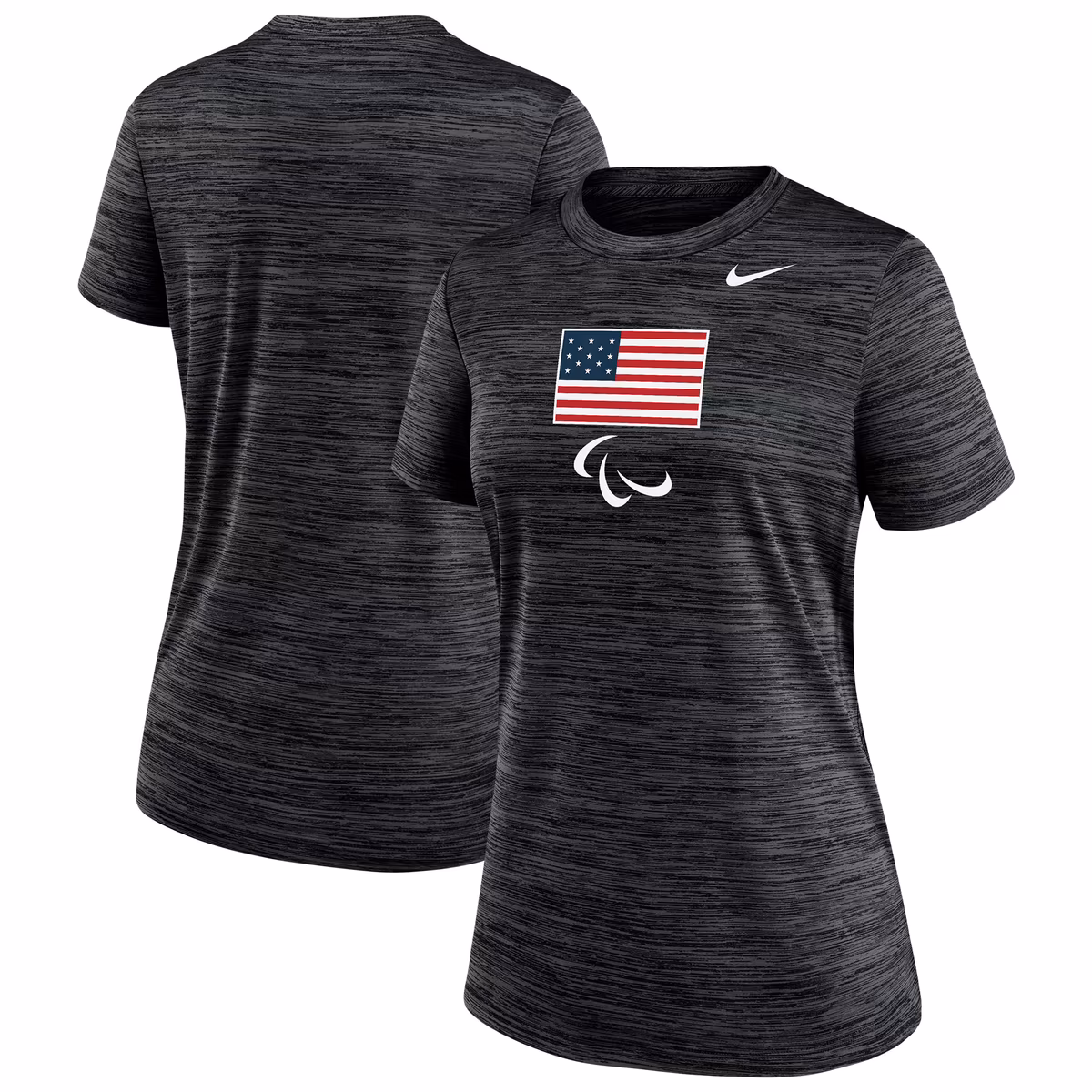 Women's Nike  Black U.S. Paralympics Velocity Performance T-Shirt