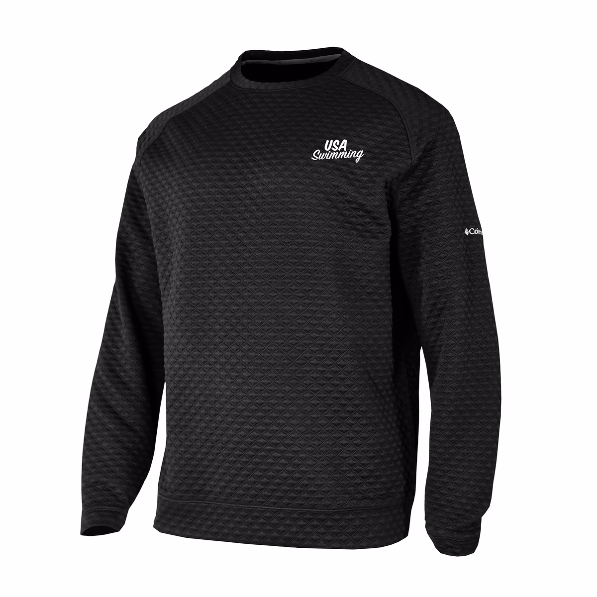 Men's Columbia Black USA Swimming The Finder Pullover Sweatshirt