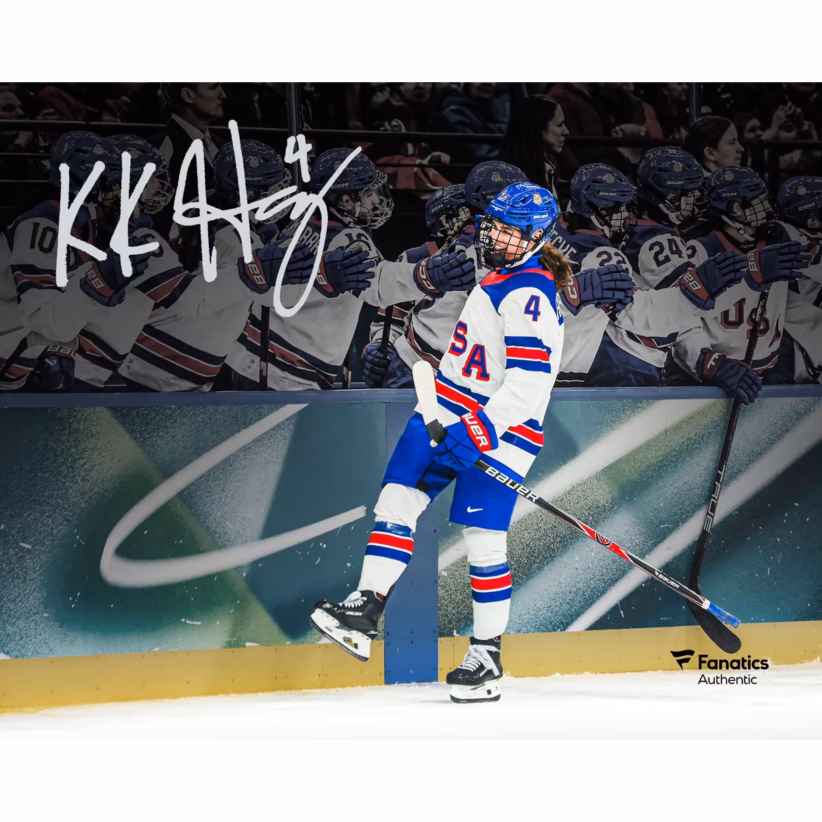 Caroline Harvey Team USA Autographed 8" x 10" 2026 Winter Olympics Celebration Photograph 4 Caroline Harvey Team USA Autographed 8" x 10" 2026 Winter Olympics Celebration Photograph