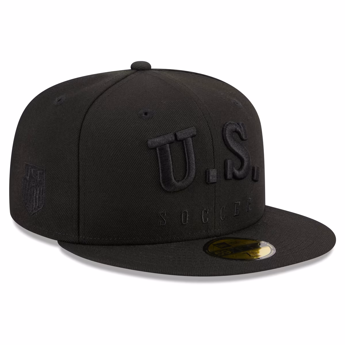 Men's New Era Black USMNT Text 59FIFTY Fitted Hat