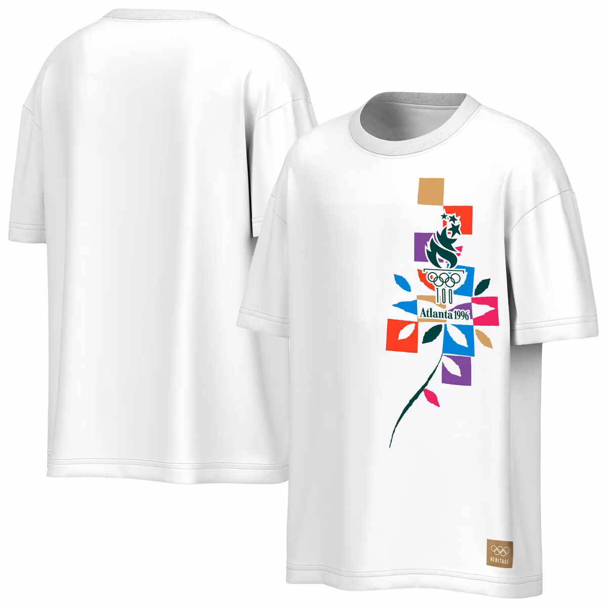 Men's Outerstuff  White Atlanta 1996 Summer Olympics Retro Laurel T-Shirt