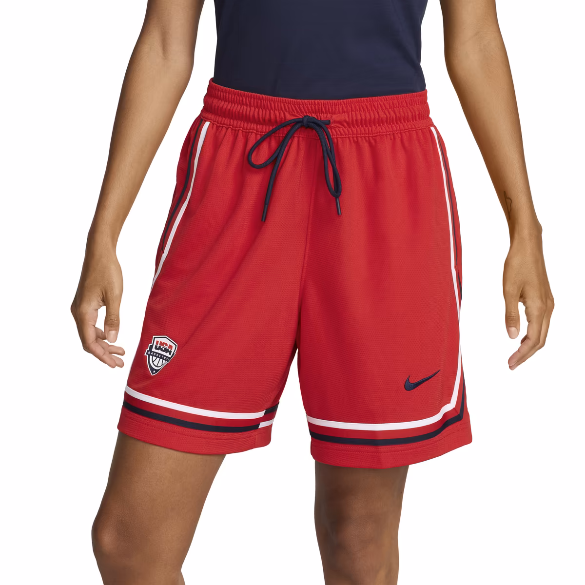 Women's Nike Red USA Basketball Authentic Practice Crossover Shorts
