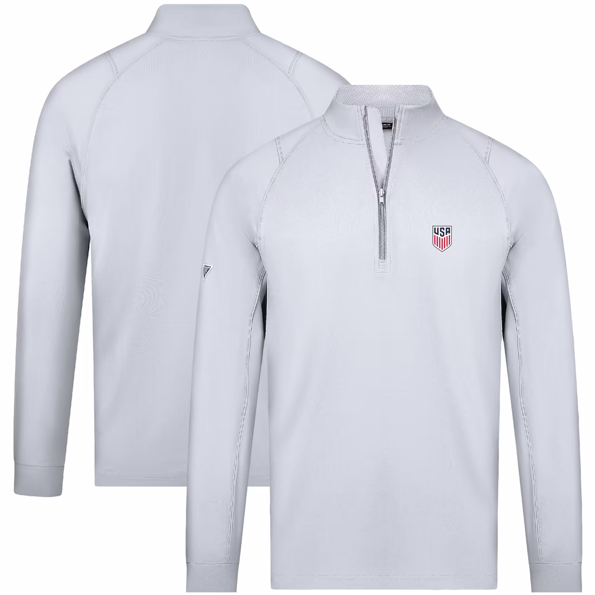 Men's Levelwear White USMNT Theory Quarter-Zip Pullover