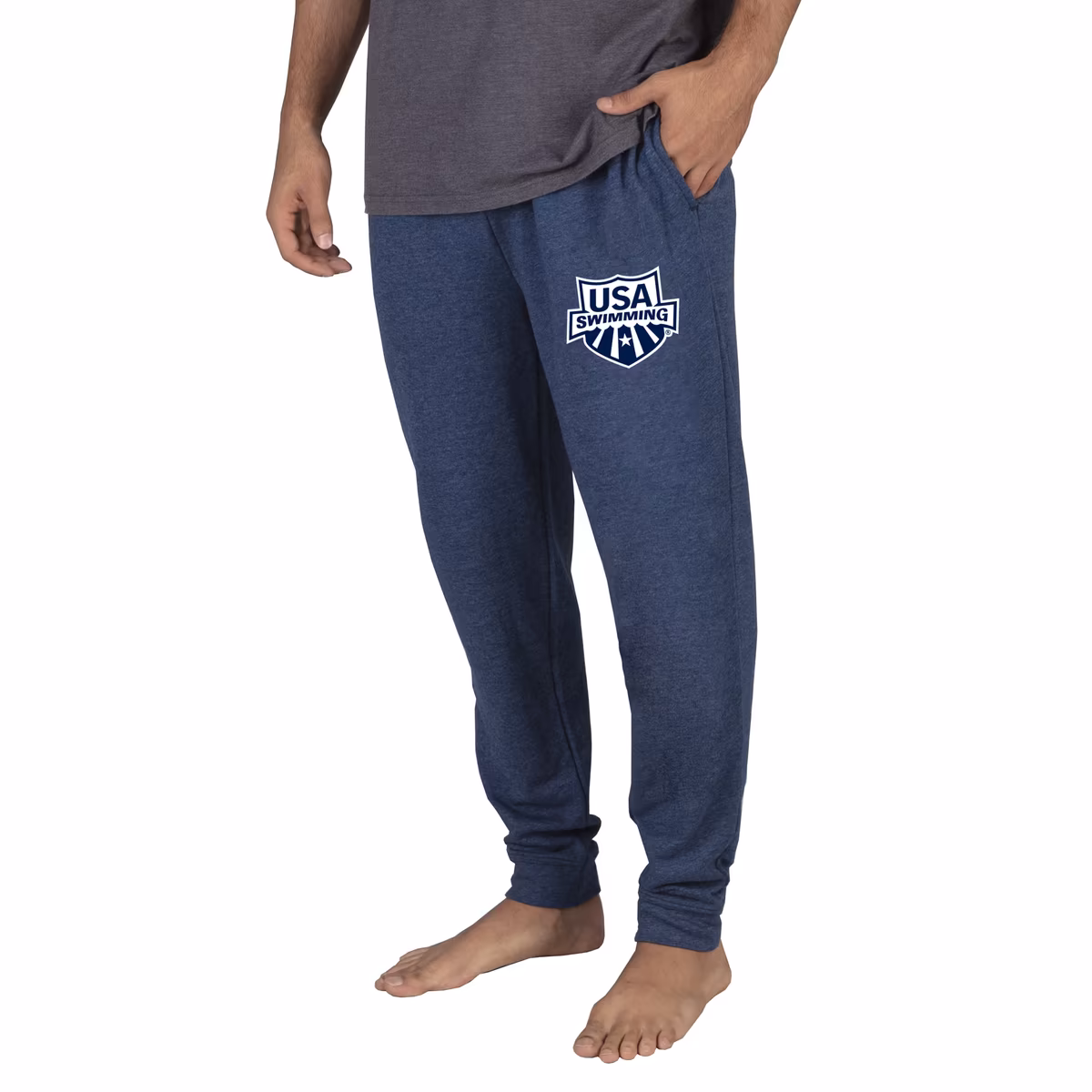 Men's Concepts Sport  Navy USA Swimming Mainstream Cuffed Terry Pants