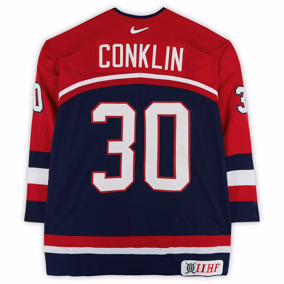 Ty Conklin Team USA Game-Used #30 Navy Nike Jersey from the 2004 World Cup of Hockey 2 Ty Conklin Team USA Game-Used #30 Navy Nike Jersey from the 2004 World Cup of Hockey