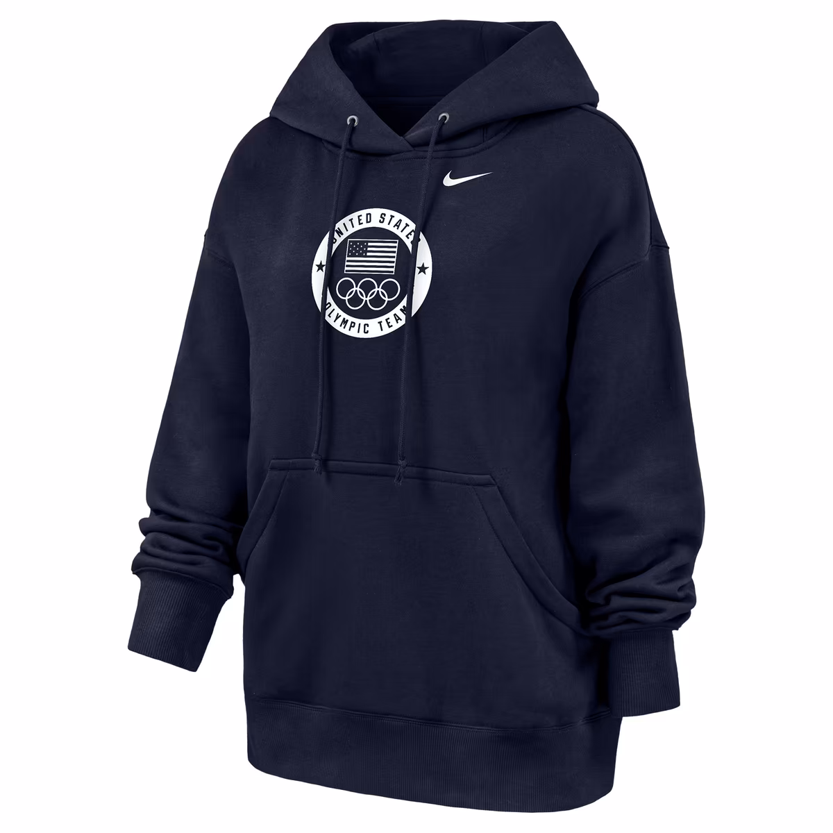 Women's Nike Navy Team USA Oversized Phoenix Fleece Hoodie