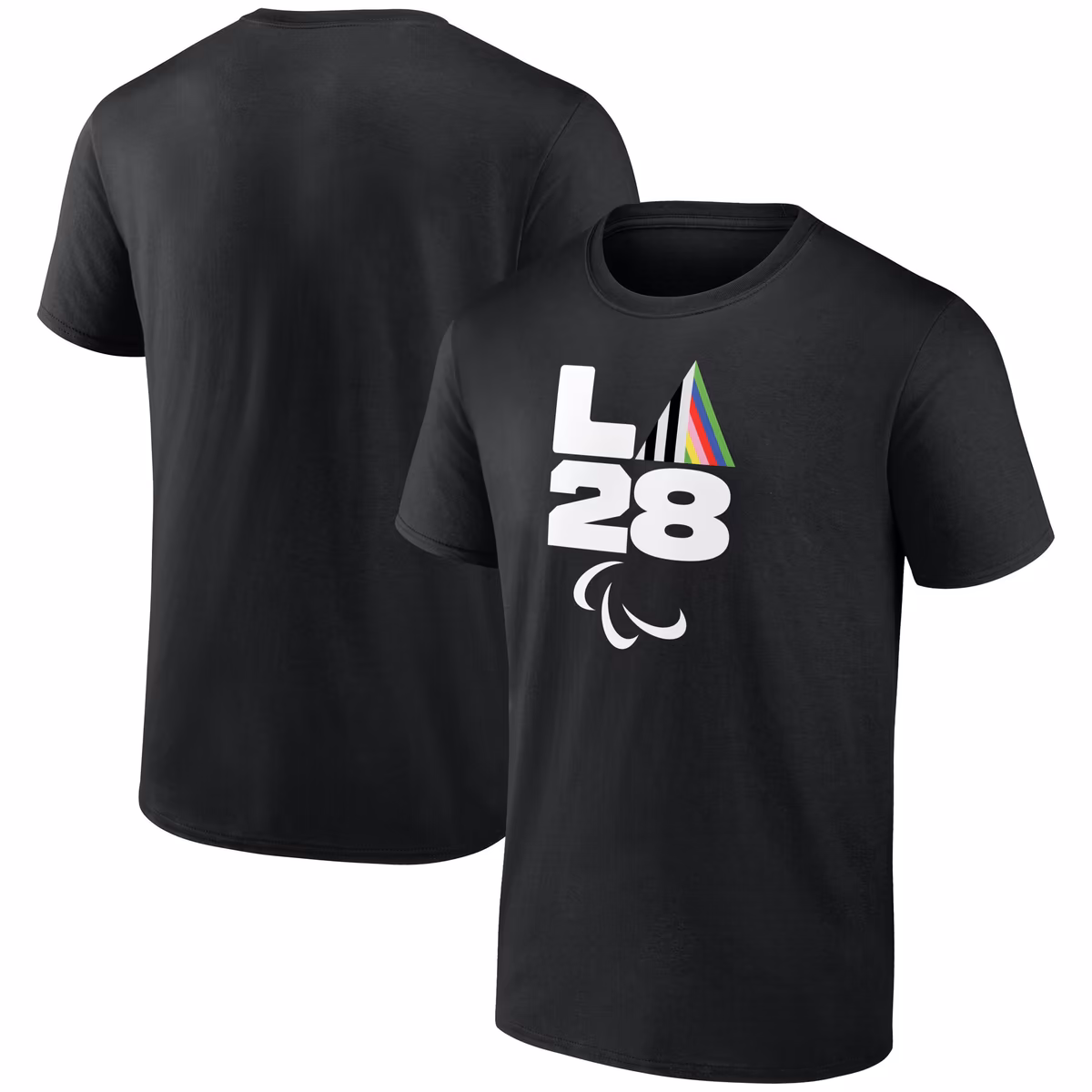 Men's Black LA 2028 Summer Paralympics Prism T-Shirt