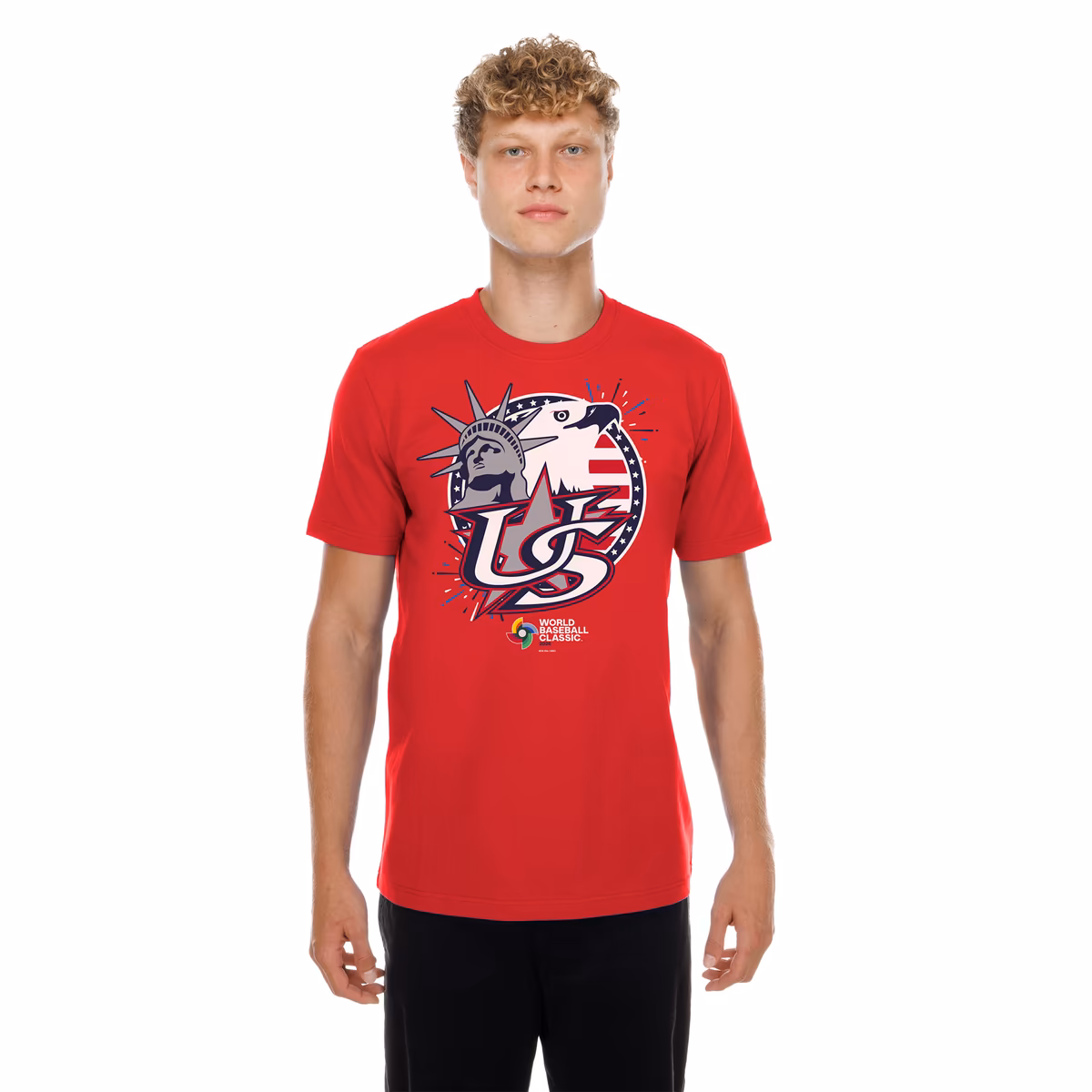 Men's New Era  Red USA Baseball 2026 World Baseball Classic Country T-Shirt