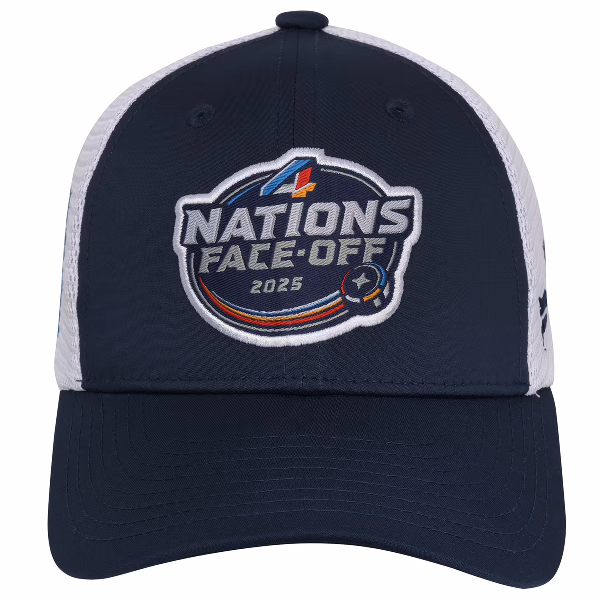 Youth Fanatics Navy/White 2025 4 Nations Face-Off Trucker Adjustable Hat 10 Youth Fanatics Navy/White 2025 4 Nations Face-Off Trucker Adjustable Hat
