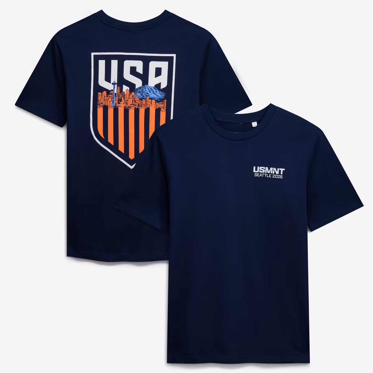 Unisex Uscape Apparel Navy Host City U.S. Soccer x Seattle Crest 2026 T-Shirt 1 Unisex Uscape Apparel Navy Host City U.S. Soccer x Seattle Crest 2026 T-Shirt