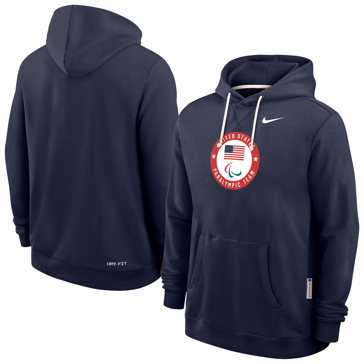 Men's Nike Navy U.S. Paralympics Standard Issue Dri-FIT Hoodie 1 Men's Nike Navy U.S. Paralympics Standard Issue Dri-FIT Hoodie
