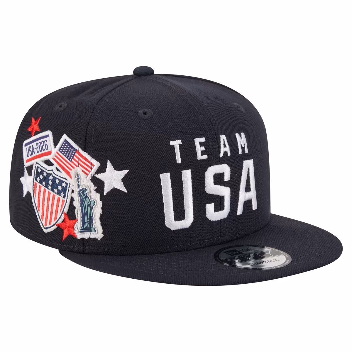 Unisex New Era  Navy Team USA Country Patch 9FIFTY Snapback Hat