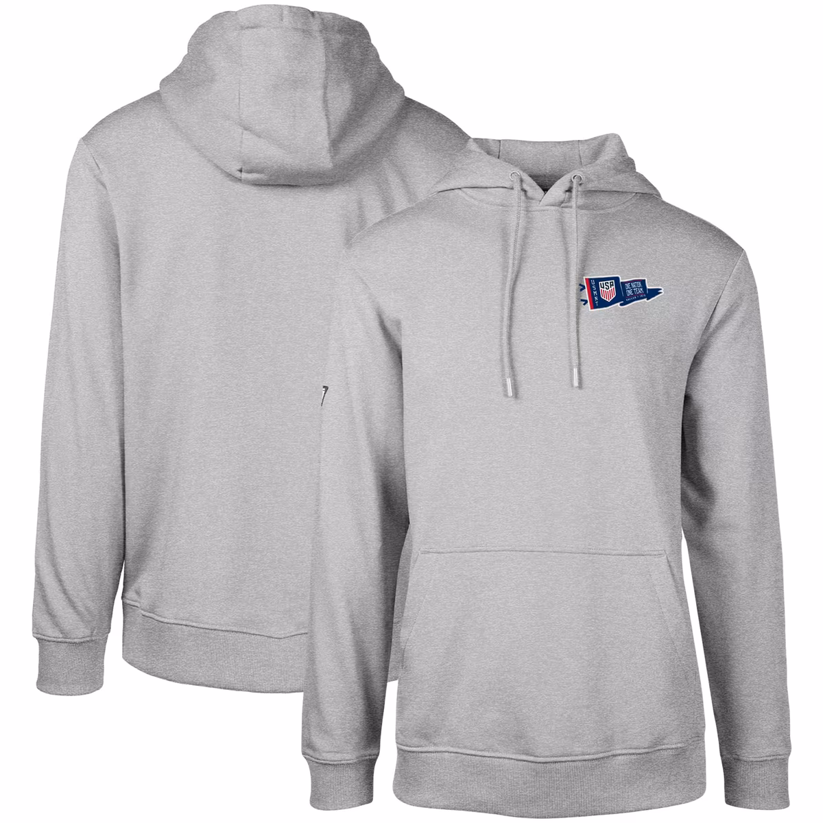 Men's Levelwear Gray USMNT Podium Rafters Pullover Hoodie 3 Men's Levelwear Gray USMNT Podium Rafters Pullover Hoodie