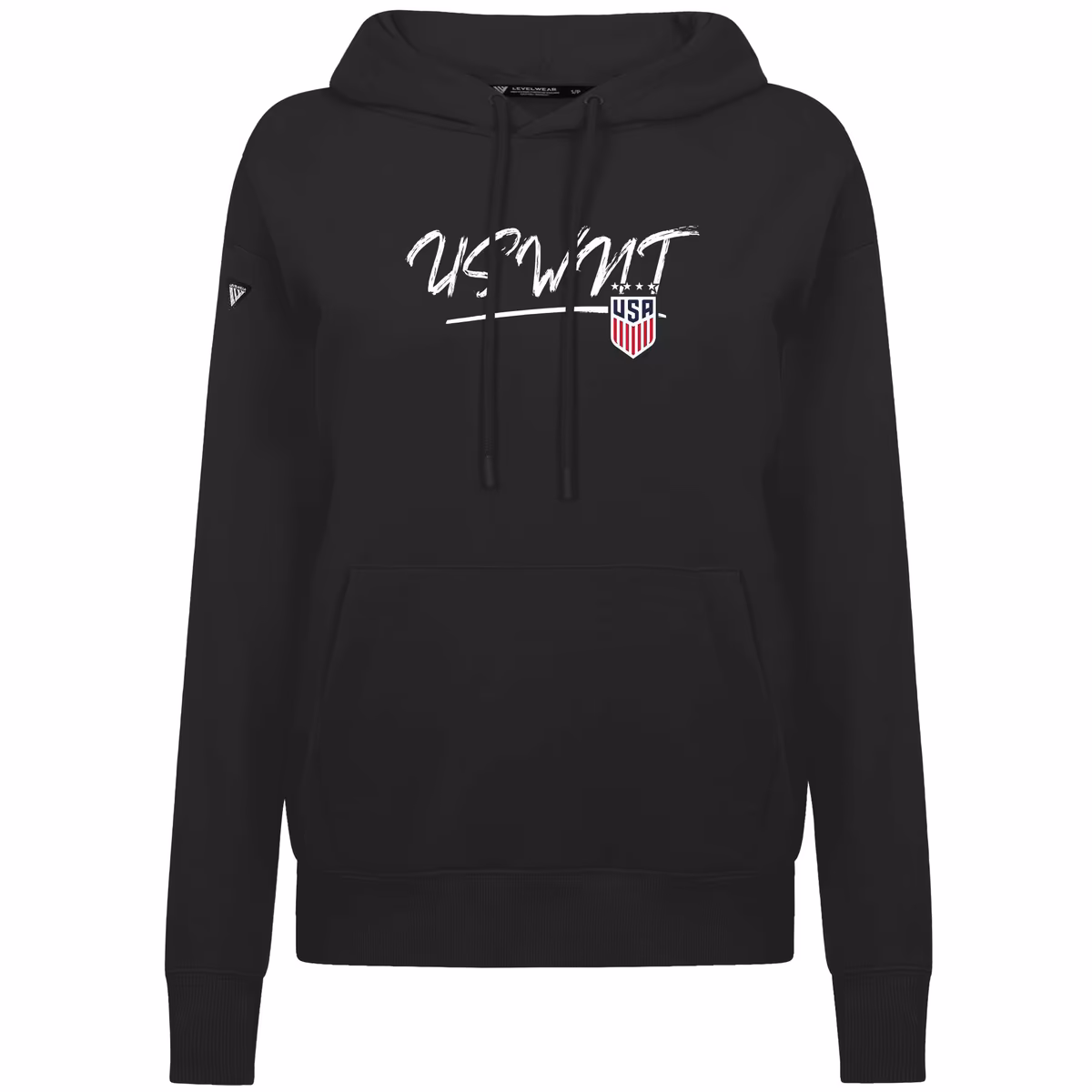 Women's Levelwear Black USWNT Adorn Express Pullover Hoodie