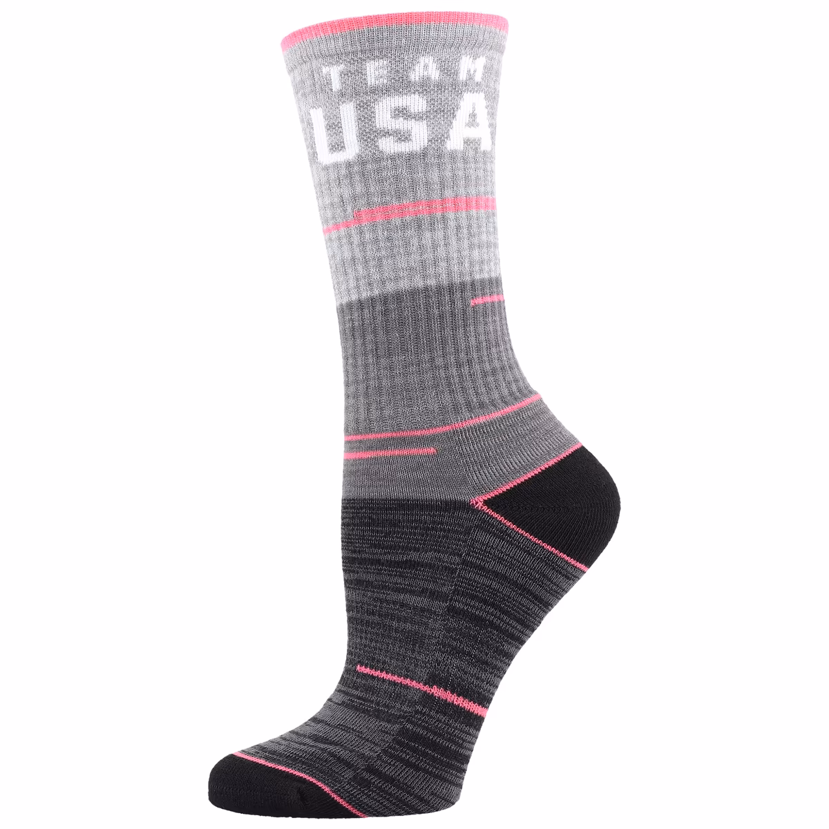 Women's  Gray Team USA Camo Single Crew Socks
