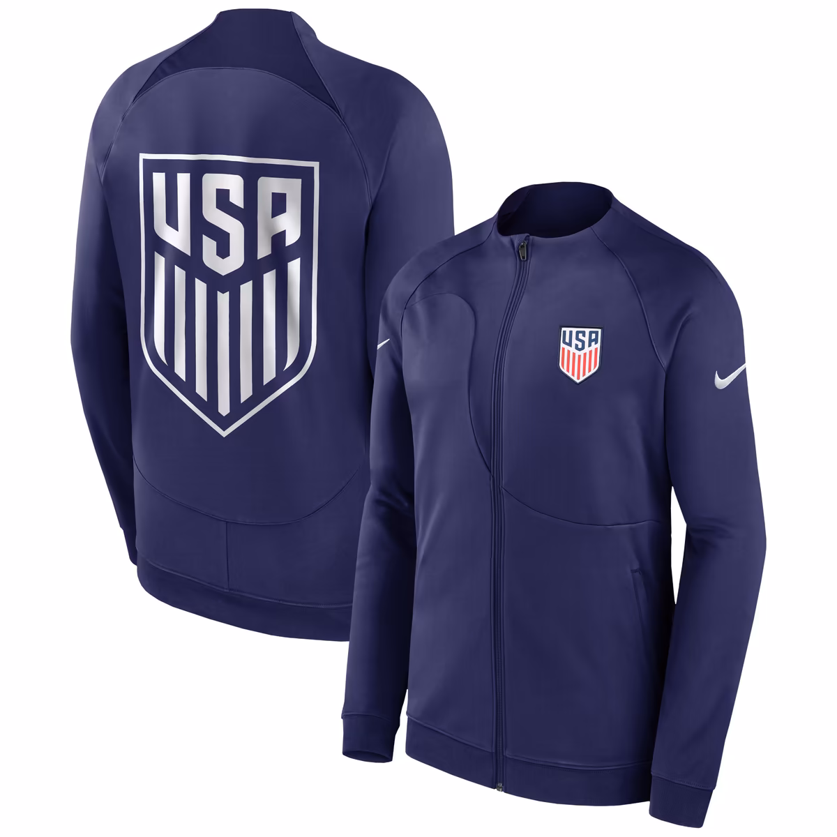 Men's Nike Navy USMNT 2022 Academy Pro Anthem Performance Raglan Full-Zip Jacket 3 Men's Nike Navy USMNT 2022 Academy Pro Anthem Performance Raglan Full-Zip Jacket