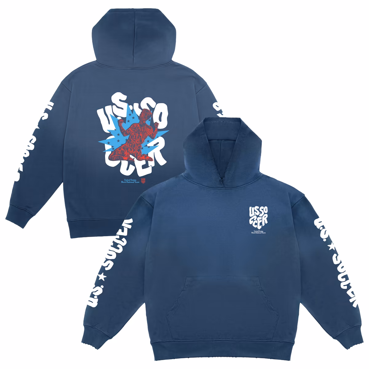 Unisex Uscape Apparel Navy USMNT Oversized Celebrate Hoodie 4 Unisex Uscape Apparel Navy USMNT Oversized Celebrate Hoodie