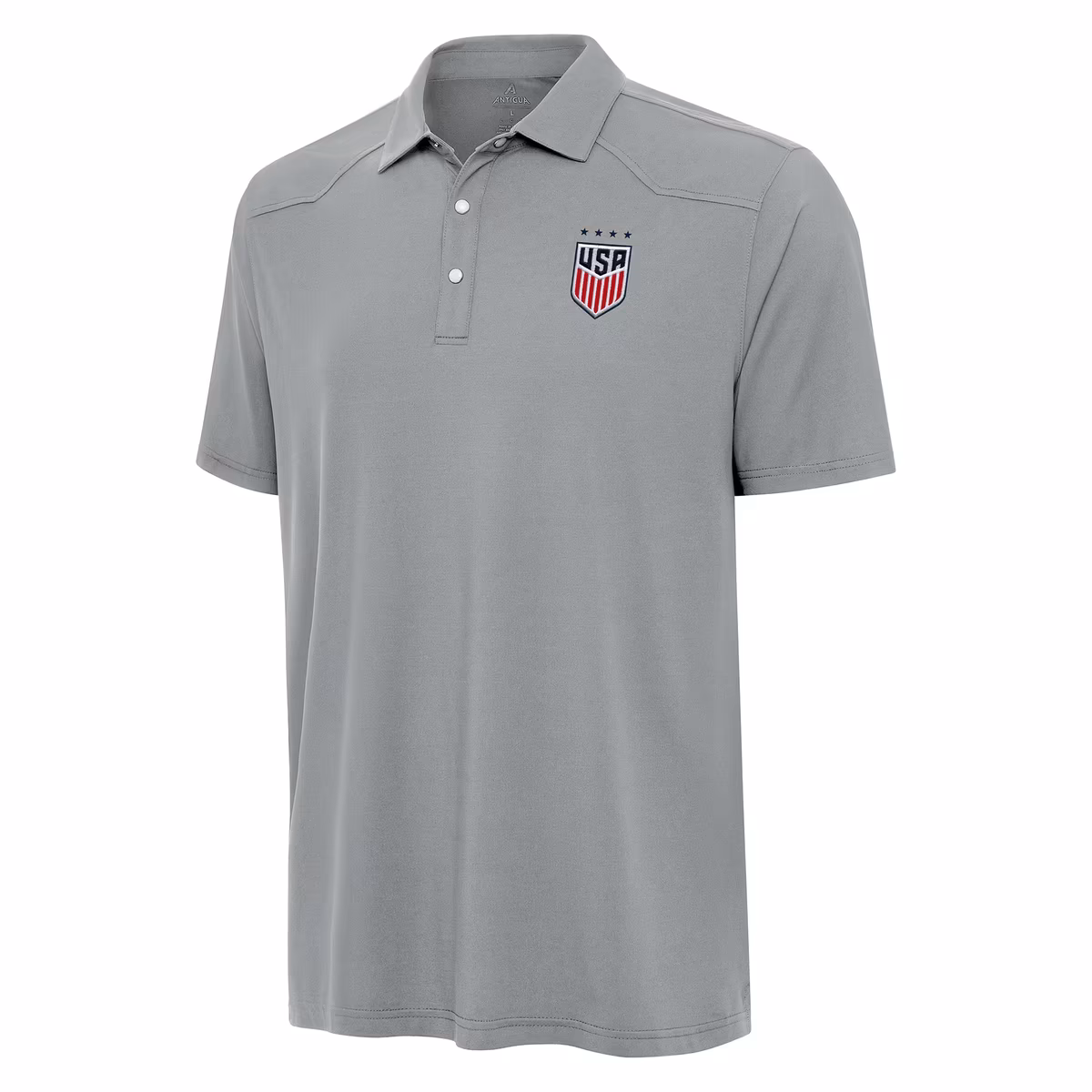 Men's Antigua Gray USWNT Western Polo