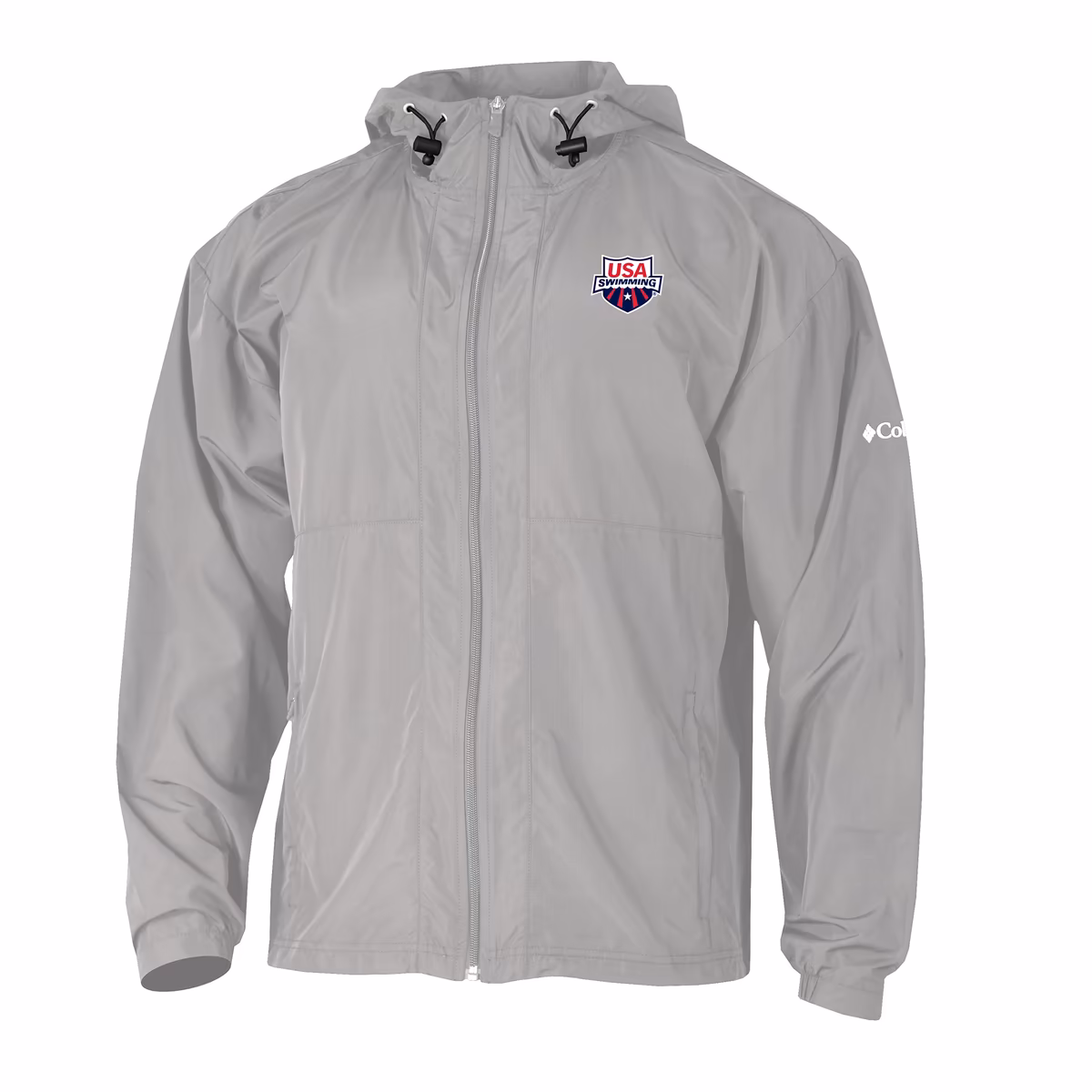 Men's Columbia Gray USA Swimming The Prodigy Full-Zip Windbreaker 1 Men's Columbia Gray USA Swimming The Prodigy Full-Zip Windbreaker