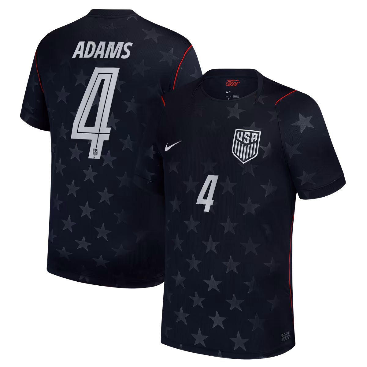Men's Nike Tyler Adams Blue USMNT 2026 Away Stadium Replica Jersey 6 Men's Nike Tyler Adams Blue USMNT 2026 Away Stadium Replica Jersey
