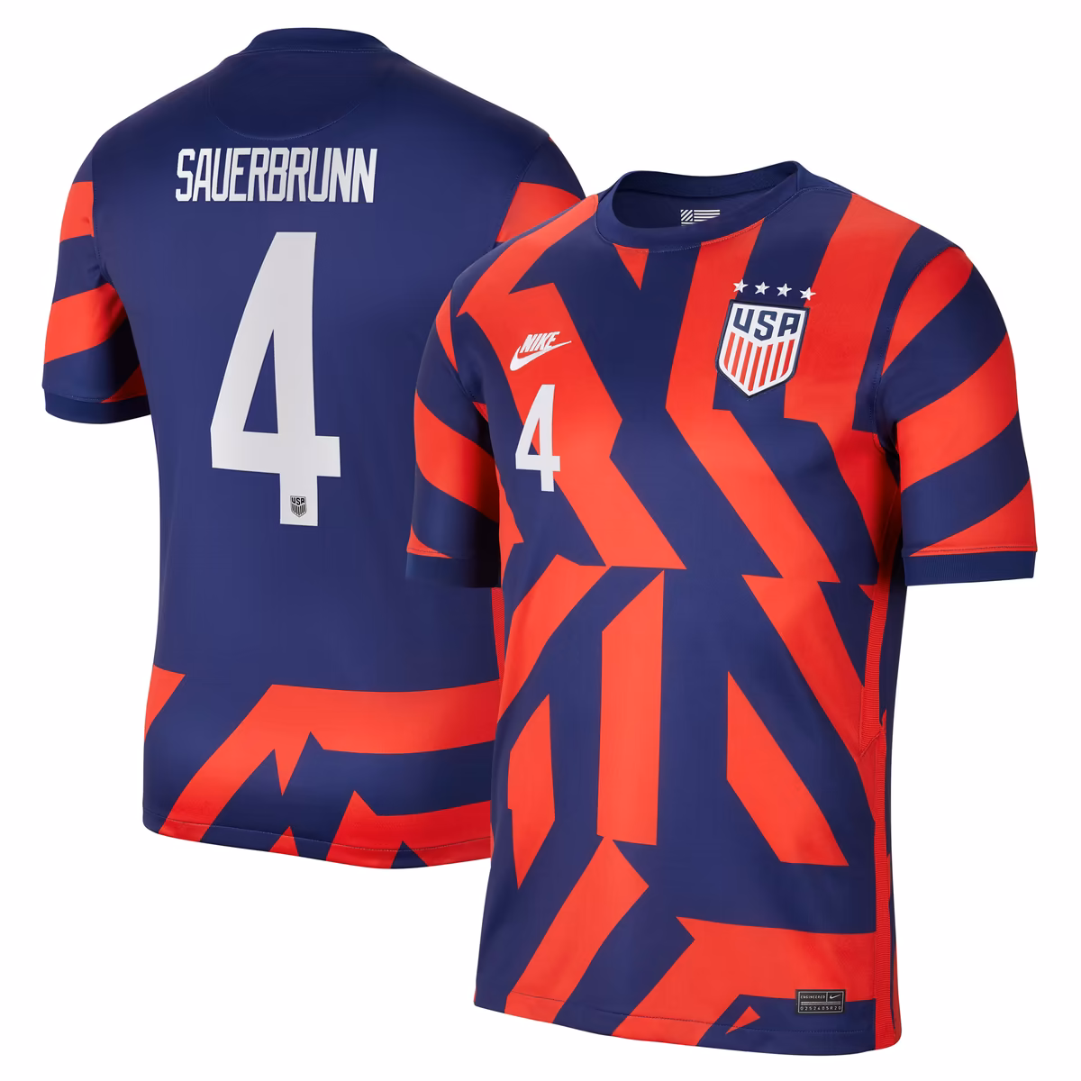Men's Nike Becky Sauerbrunn Blue USWNT 2021/22 Away Stadium Breathe Replica Jersey 12 Men's Nike Becky Sauerbrunn Blue USWNT 2021/22 Away Stadium Breathe Replica Jersey