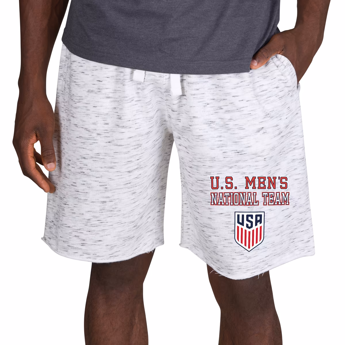Men's Concepts Sport White USMNT Alley Fleece Shorts