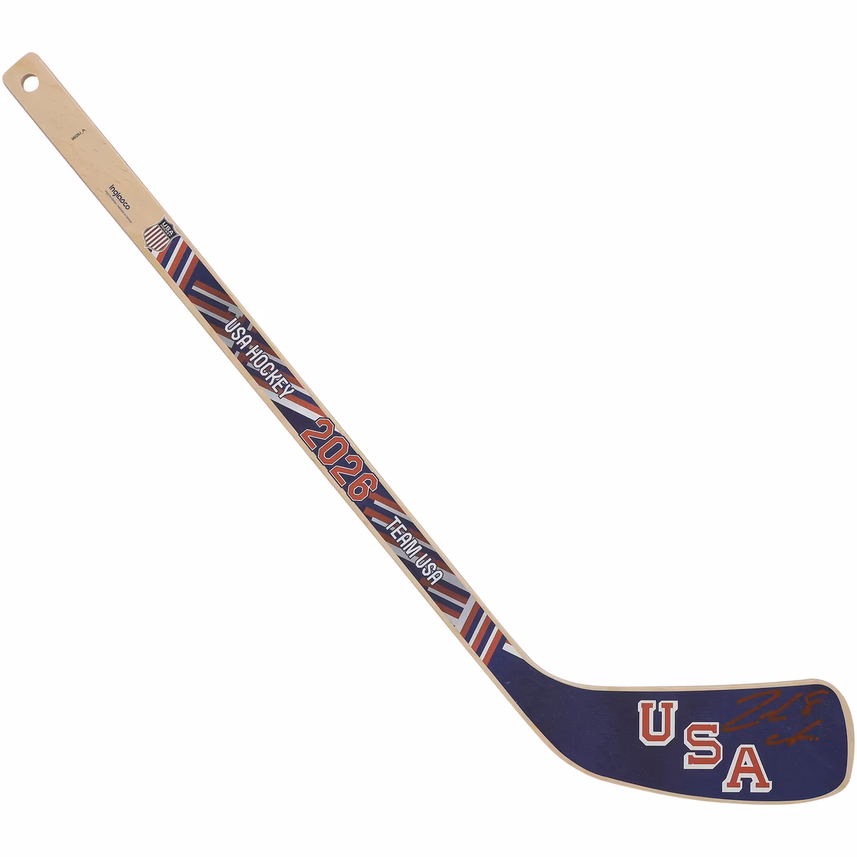 Zach Werenski Team USA Autographed 2026 Winter Olympics Mini Wood Stick