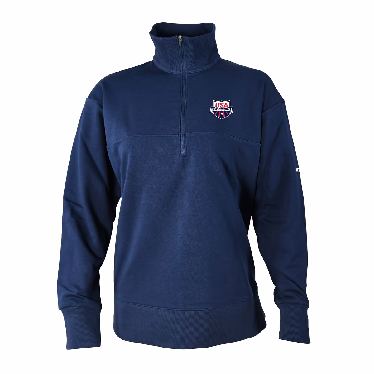 Women's Columbia Navy USA Swimming Birchwood Hills Quarter-Zip Pullover
