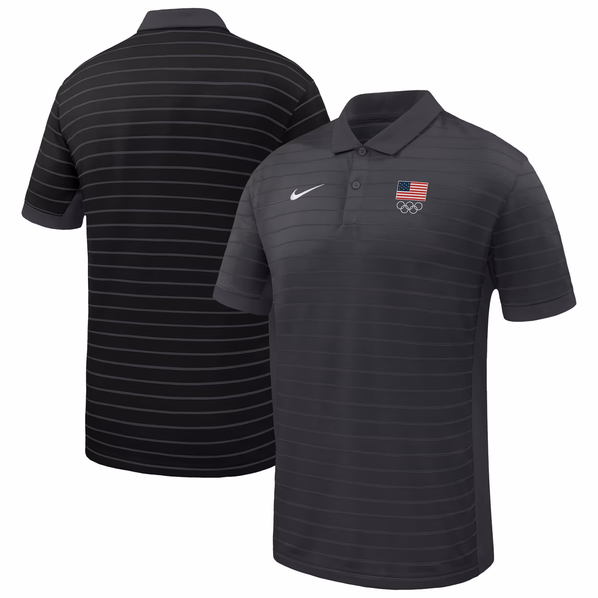 Men's Nike Black Team USA Victory Stripe Dri-FIT Polo 7 Men's Nike Black Team USA Victory Stripe Dri-FIT Polo