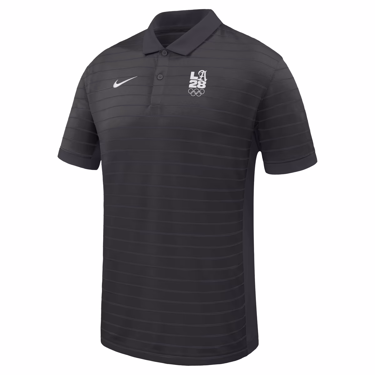 Men's Nike Black LA28 Summer Olympics Victory Stripe Dri-FIT Polo 2 Men's Nike Black LA28 Summer Olympics Victory Stripe Dri-FIT Polo
