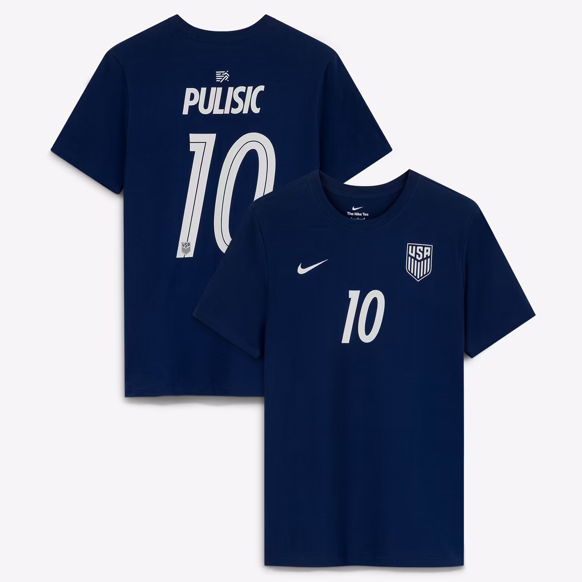 Men's Nike Christian Pulisic Navy USMNT Away Name & Number T-Shirt 1 Men's Nike Christian Pulisic Navy USMNT Away Name & Number T-Shirt