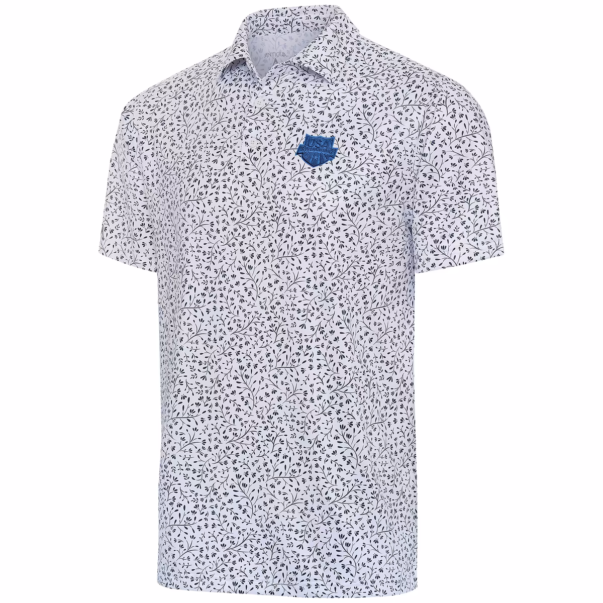 Men's Antigua  White/Navy USA Swimming Motion Polo