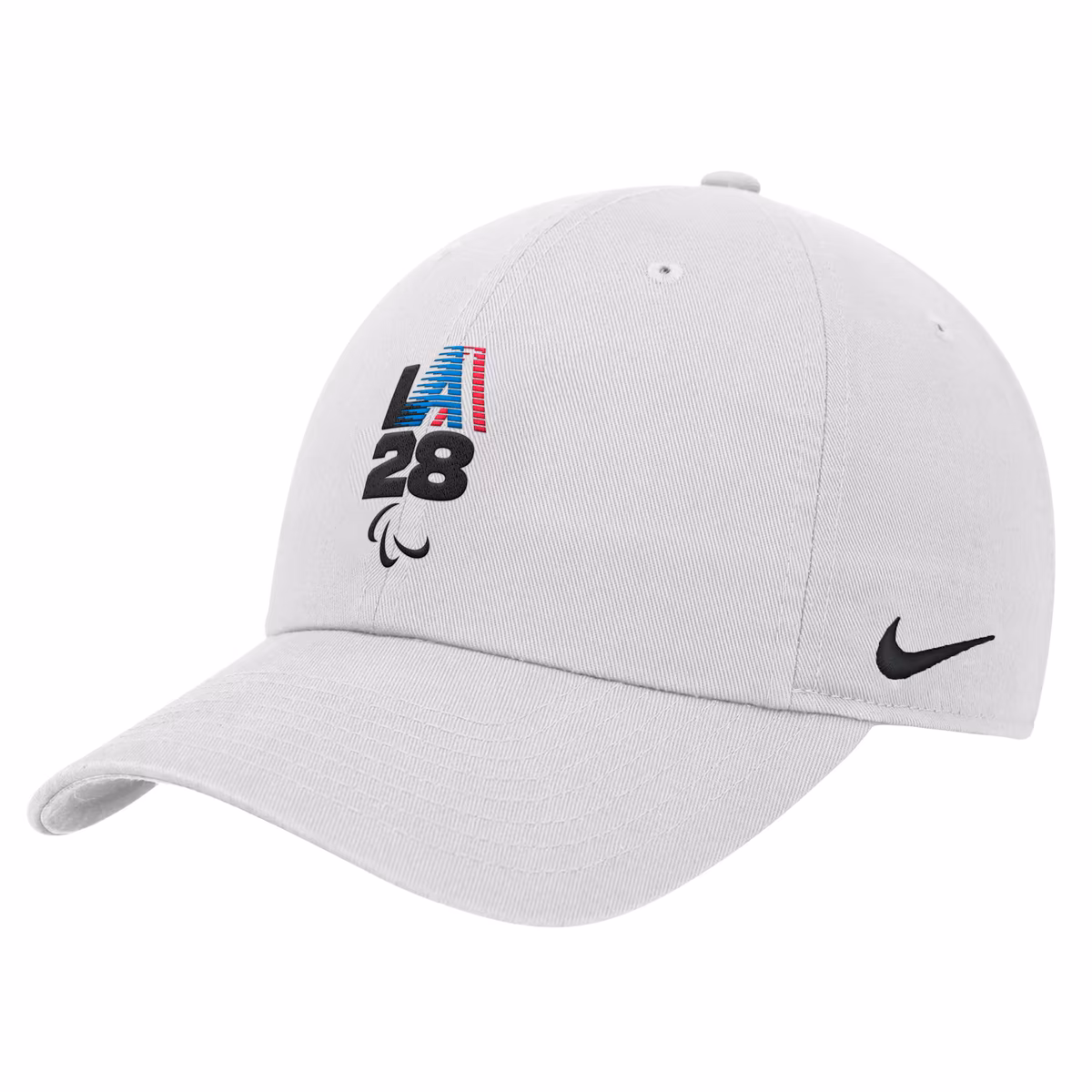Men's Nike White LA28 Summer Paralympics Retro Stripe Club Adjustable Hat 1 Men's Nike White LA28 Summer Paralympics Retro Stripe Club Adjustable Hat