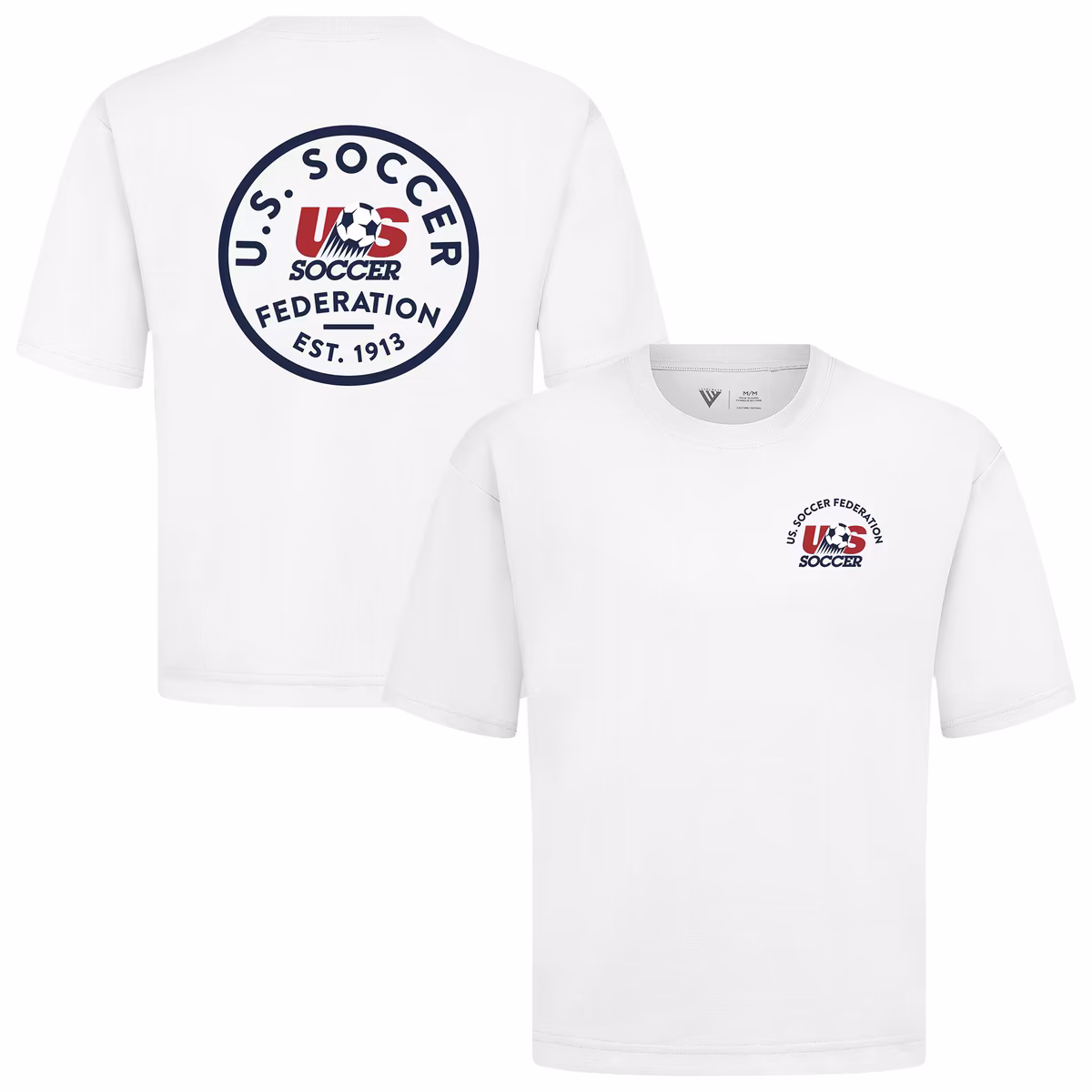 Men's Levelwear White USMNT Luxe Signature Knit Transit T-Shirt 2 Men's Levelwear White USMNT Luxe Signature Knit Transit T-Shirt