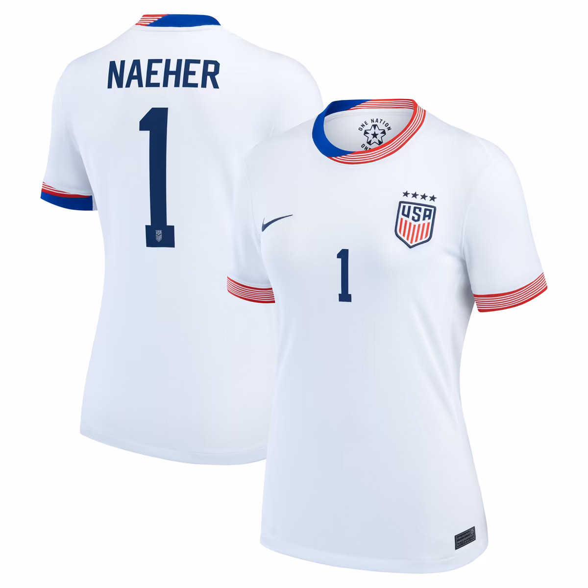 Women's Nike Alyssa Naeher White USWNT 2024 Home Replica Jersey