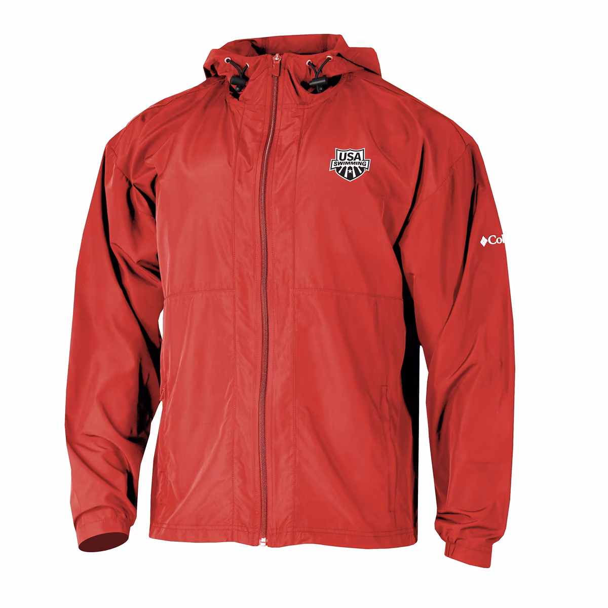 Men's Columbia Red USA Swimming The Prodigy Full-Zip Windbreaker 1 Men's Columbia Red USA Swimming The Prodigy Full-Zip Windbreaker