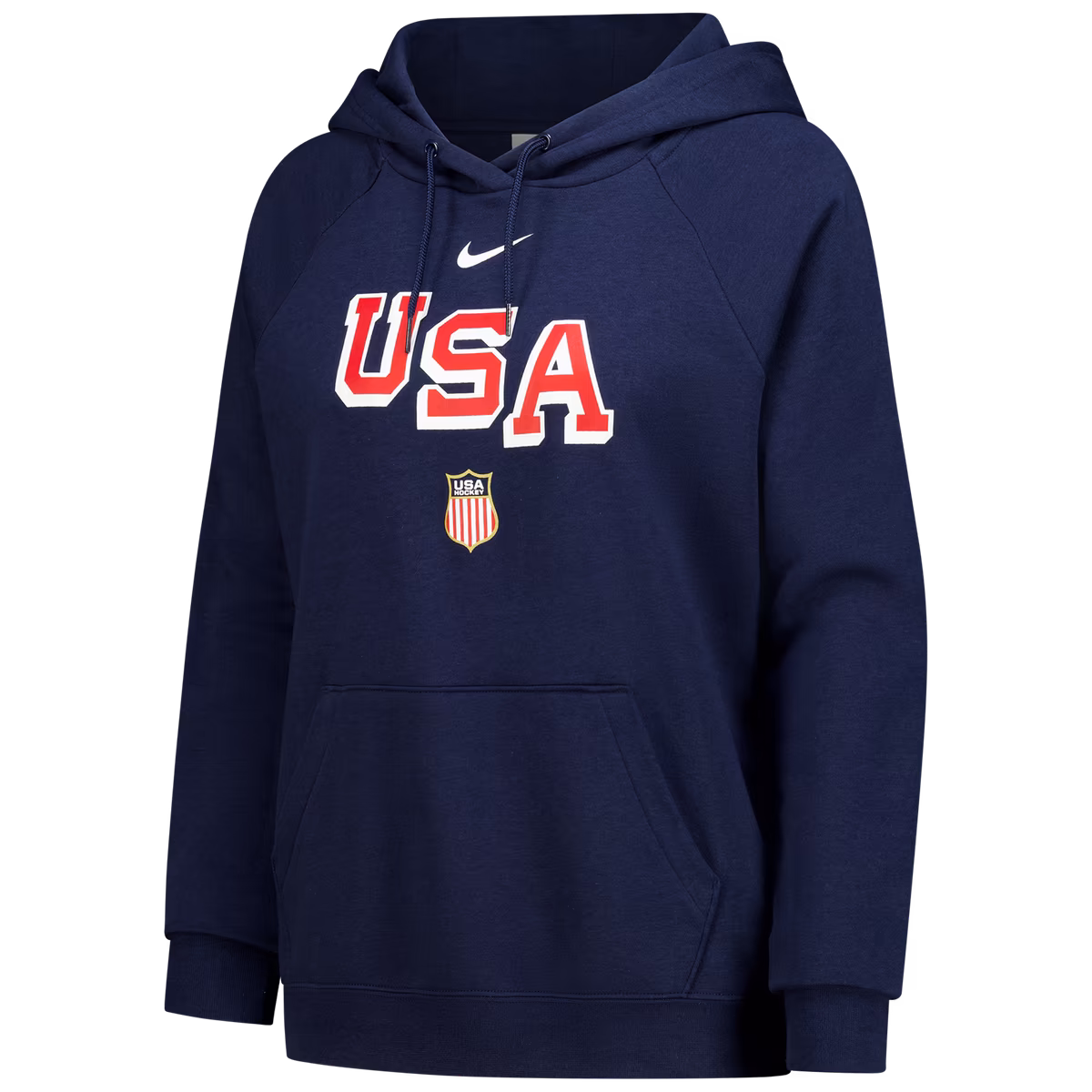 Women's Nike Navy US Hockey Varsity Raglan Tri-Blend Hoodie
