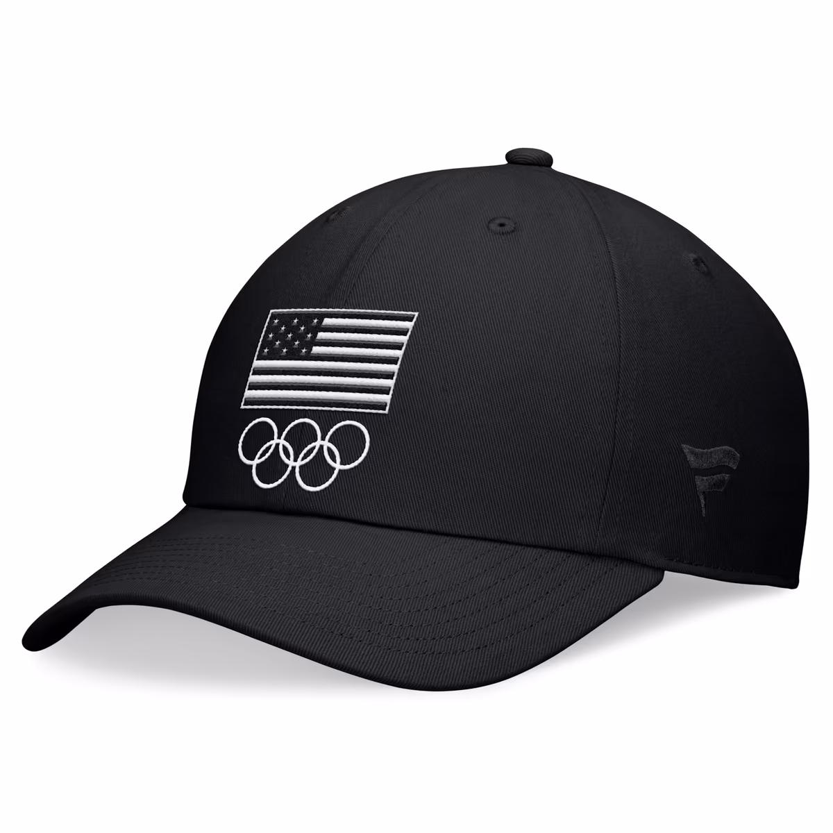 Men's Fanatics Black Team USA Blackout Adjustable Hat