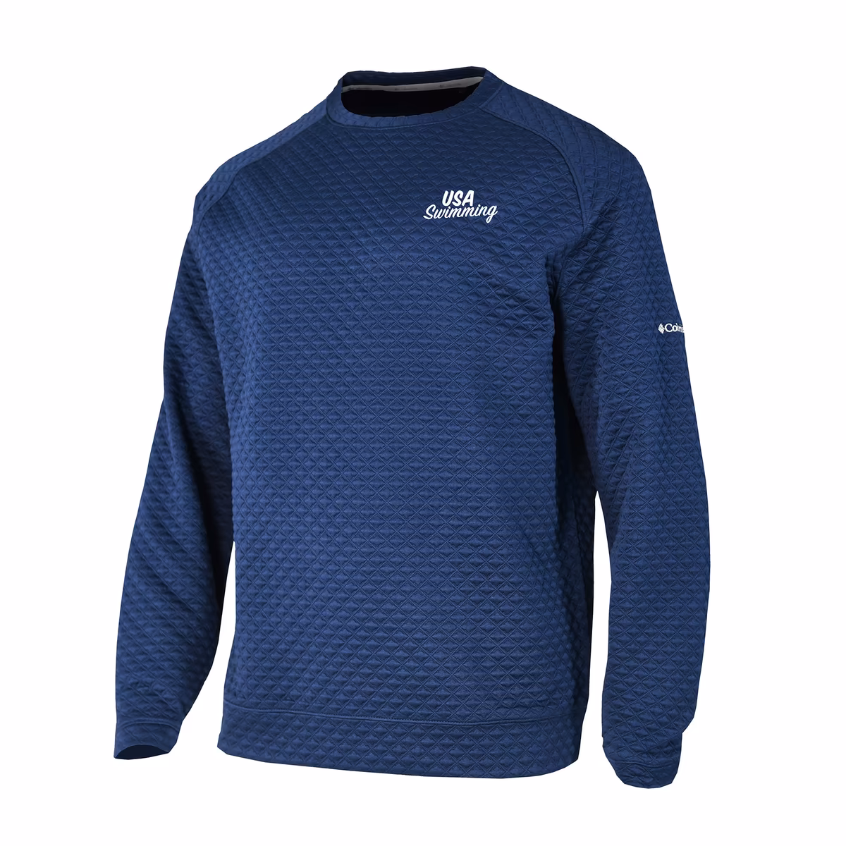 Men's Columbia Navy USA Swimming The Finder Pullover Sweatshirt
