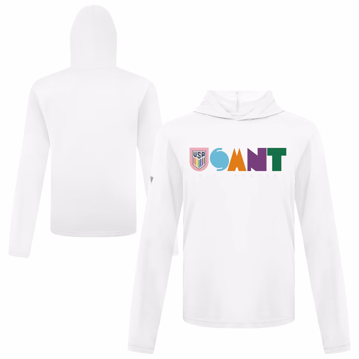 Men's Levelwear  White USMNT Anthem Pullover Hoodie