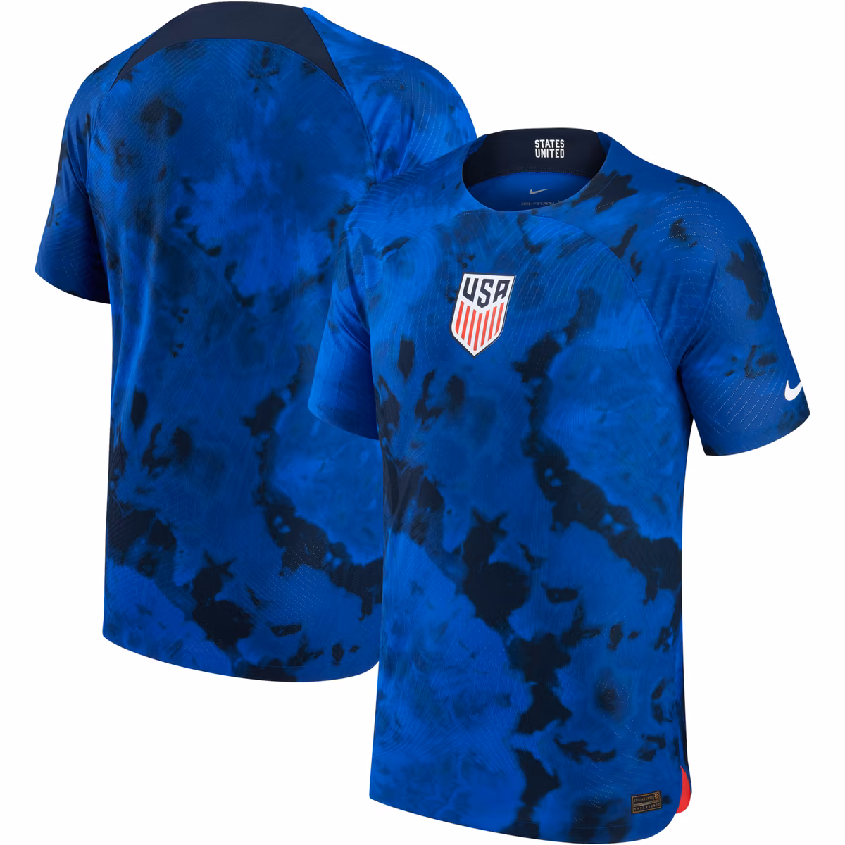 Men's Nike Blue USMNT 2022/23 Away Vapor Match Authentic Blank Jersey 14 Men's Nike Blue USMNT 2022/23 Away Vapor Match Authentic Blank Jersey