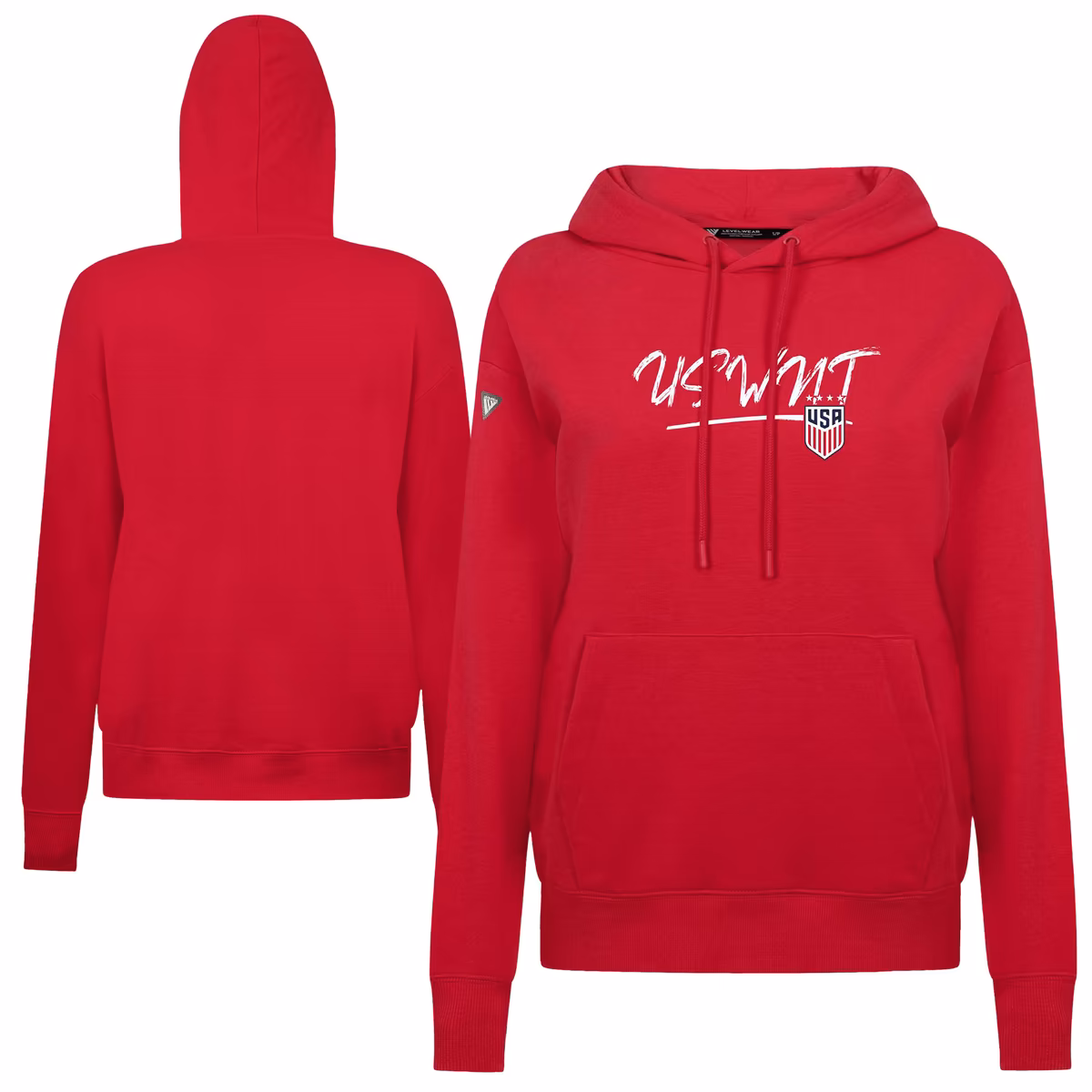 Women's Levelwear Red USWNT Adorn Express Pullover Hoodie
