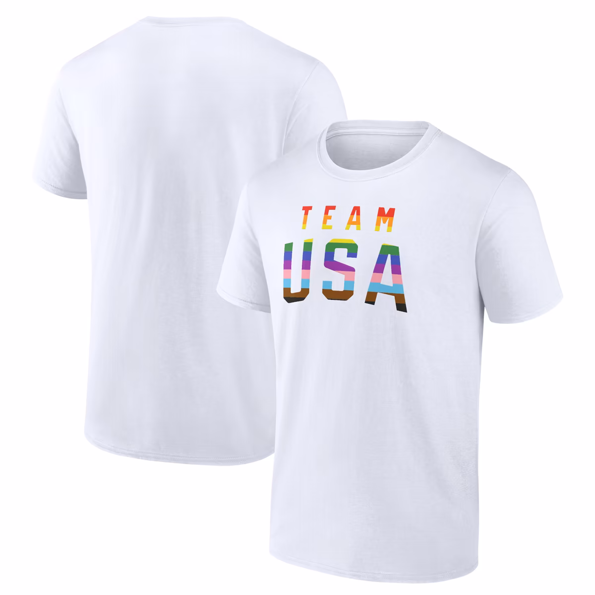 Men's White Team USA Pride T-Shirt 8 Men's White Team USA Pride T-Shirt