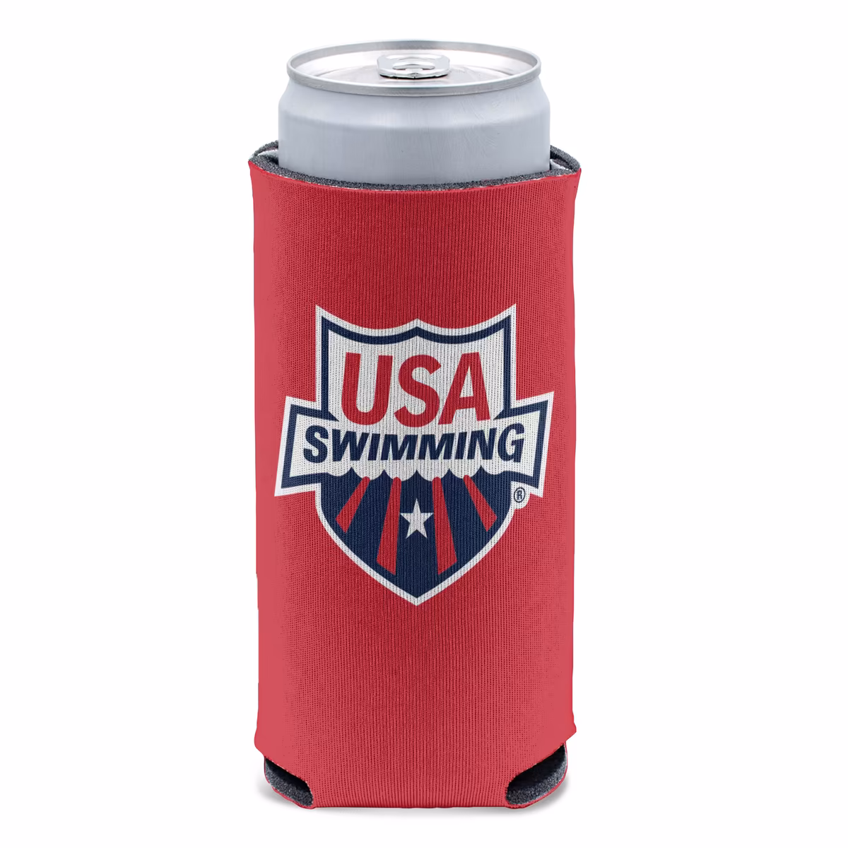 WinCraft Navy/Red USA Swimming 12oz. Slim Can Cooler 2 WinCraft Navy/Red USA Swimming 12oz. Slim Can Cooler