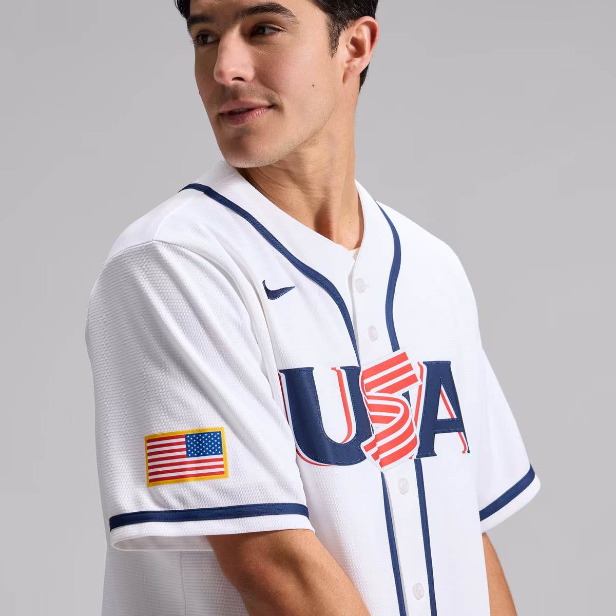 Men's Nike White USA Baseball 2026 World Baseball Classic Home Stadium Jersey 2 Men's Nike White USA Baseball 2026 World Baseball Classic Home Stadium Jersey