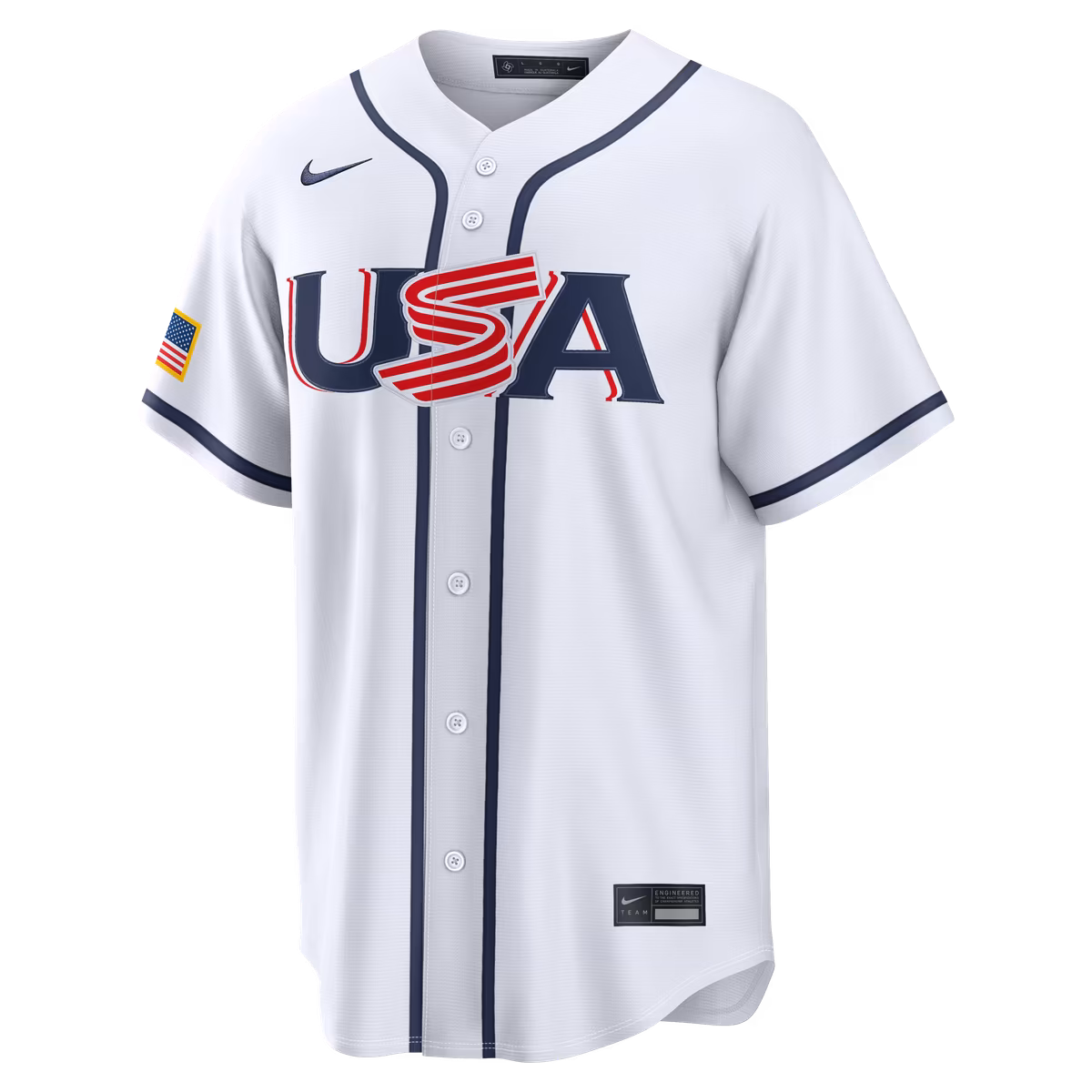 Men's Nike White USA Baseball 2026 World Baseball Classic Home Stadium Jersey 6 Men's Nike White USA Baseball 2026 World Baseball Classic Home Stadium Jersey