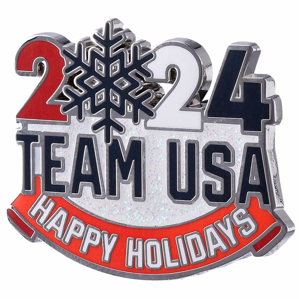 Team USA 2024 Happy Holidays Pin