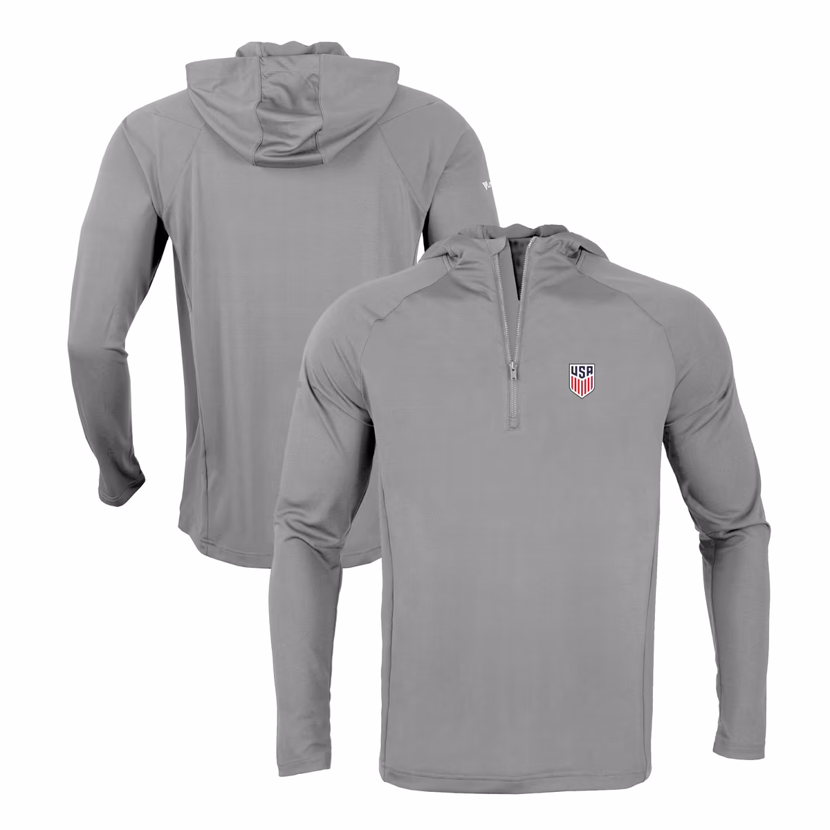 Men's Levelwear Gray USMNT Quarter-Zip Pullover Hoodie 6 Men's Levelwear Gray USMNT Quarter-Zip Pullover Hoodie