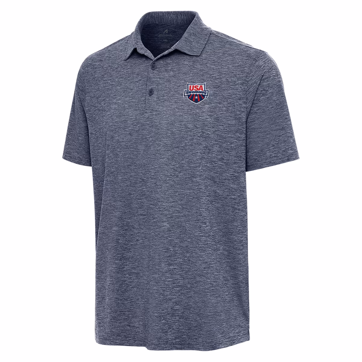 Men's Antigua Heather Navy USA Swimming Big & Tall Par 3 Polo 2 Men's Antigua Heather Navy USA Swimming Big & Tall Par 3 Polo