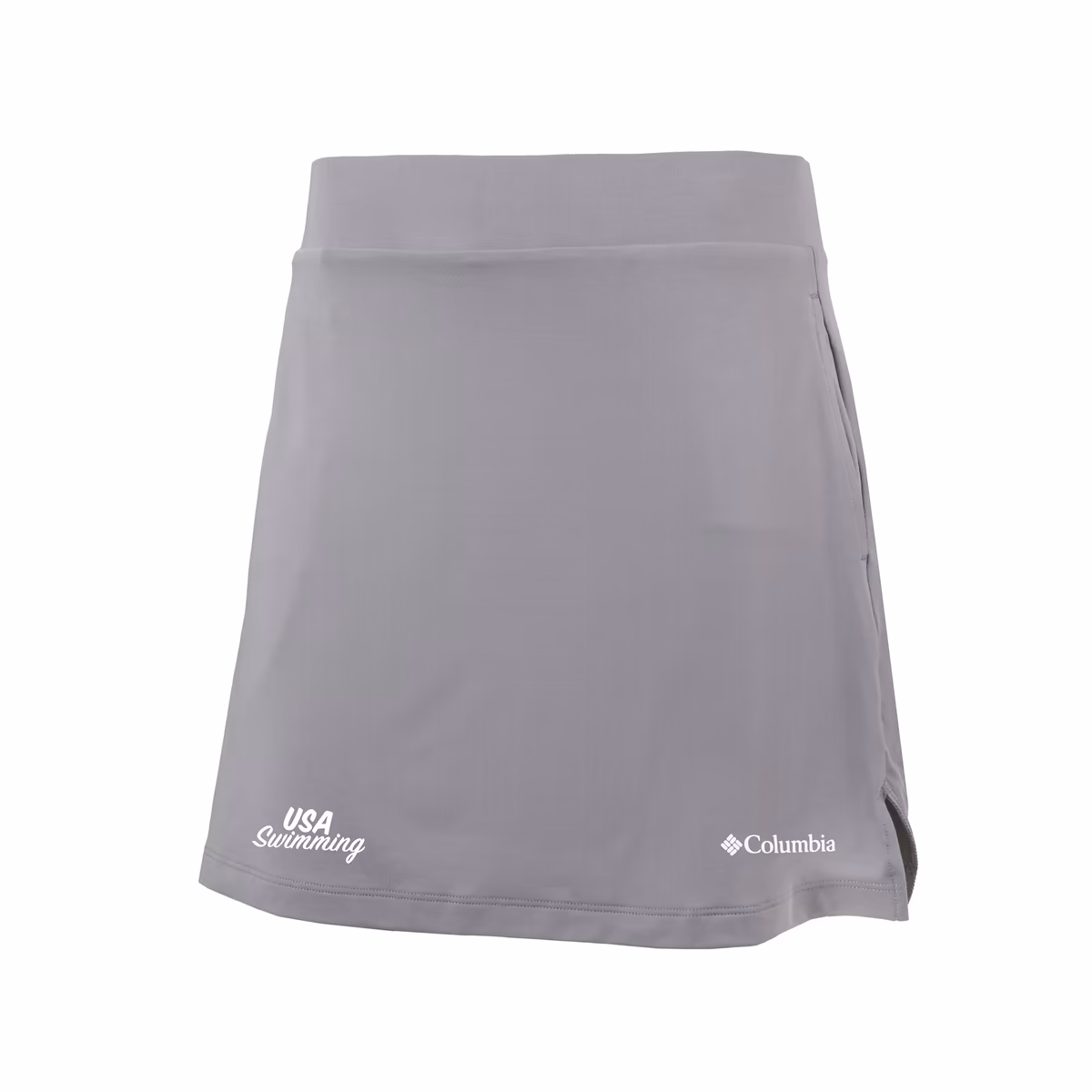 Women's Columbia Gray USA Swimming Omni-Wick Best One Yet Skort